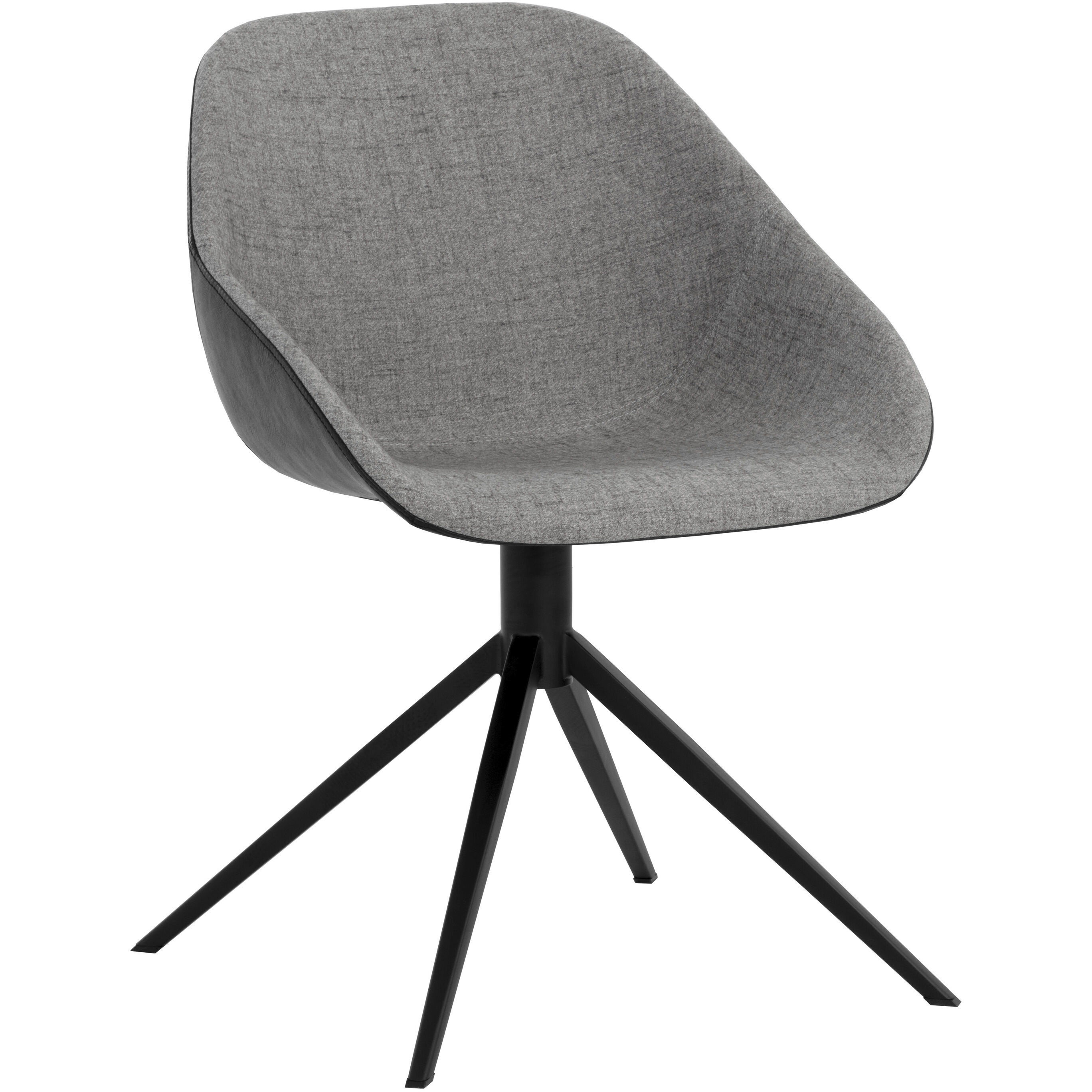Mccoy November Grey / Nightfall Black Swivel Dining Chair, Swivel
